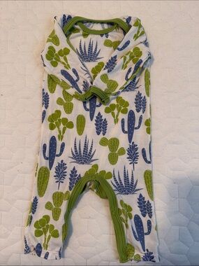 Bestaroo Green & Blue Cactus Print Baby One-Piece